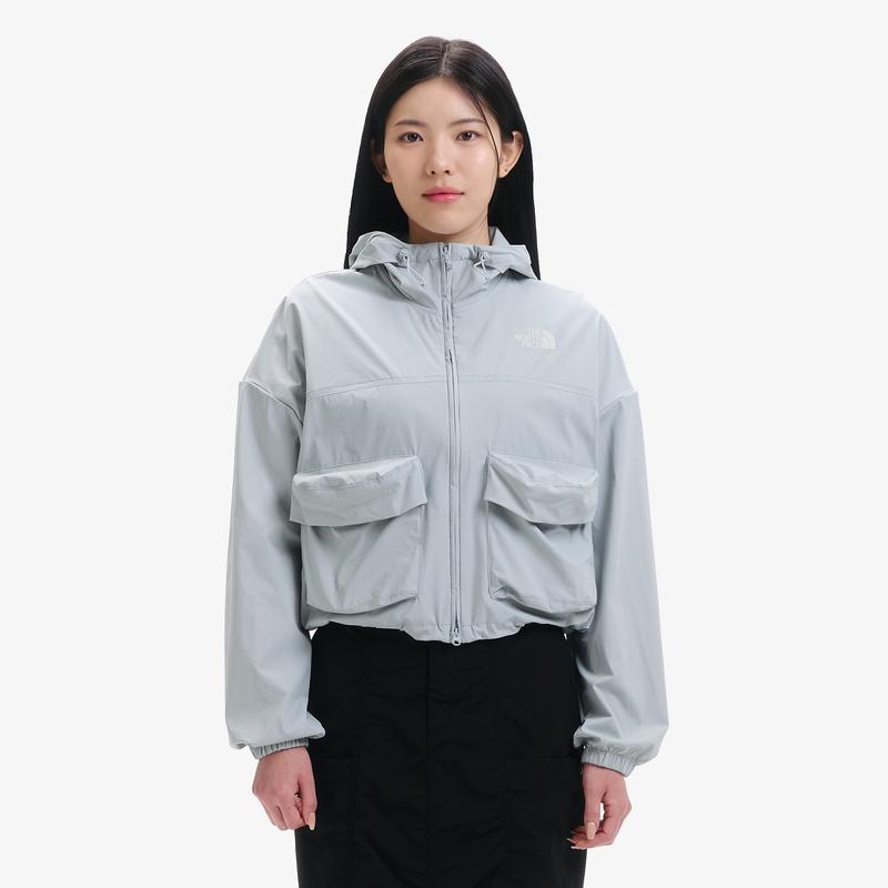 The North Face女款冰川跑步防风保暖连帽夹克四季通用高清大图