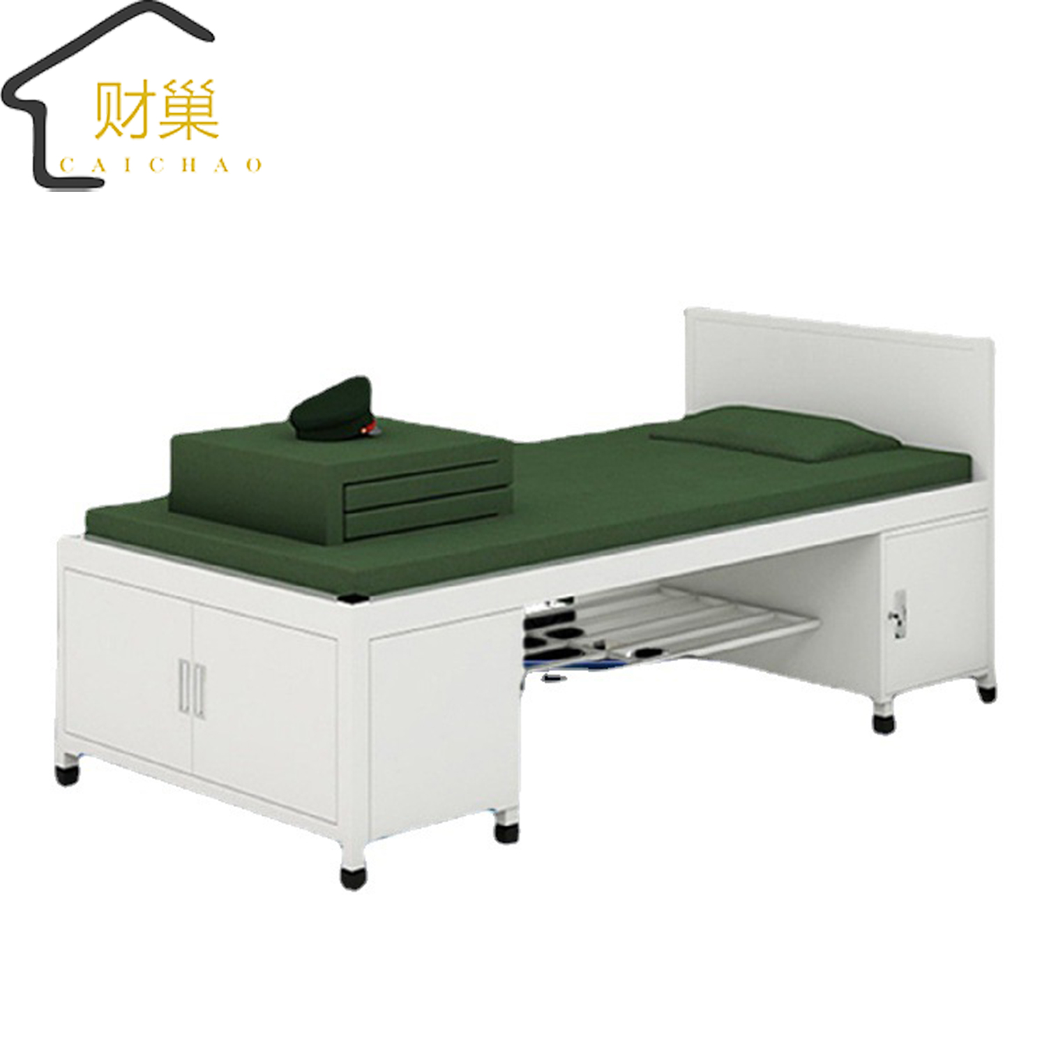 财巢 钢制制式单人床 2000*900*800cm /张