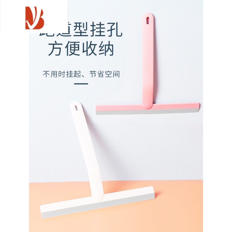 三维工匠玻璃刮家用擦窗器刮水板洗厨房工具台面刷子桌面手持双面清洁神器 午夜绿短款擦玻璃器高清大图