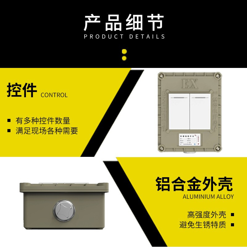 汇特益 防爆开关 220V 10A 防爆墙壁开关防爆等级 ExIIBT6 二开单控(单位:个)
