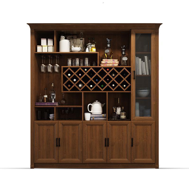 森美人简约现代餐边柜客厅酒柜储物柜欧式餐厅柜多功能收纳柜子展示柜 款式D1:长2080x宽320x高2172（可定制）6门