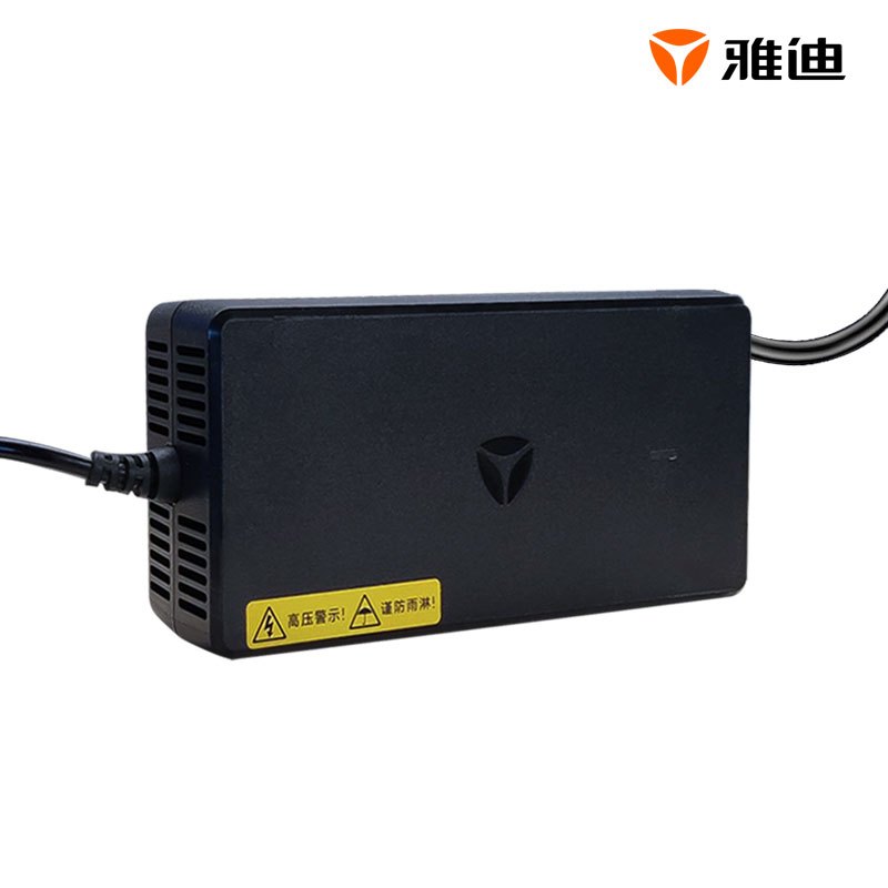 雅迪电动车原装锂电充电器48V3A国标两插锂电电瓶车充满自停