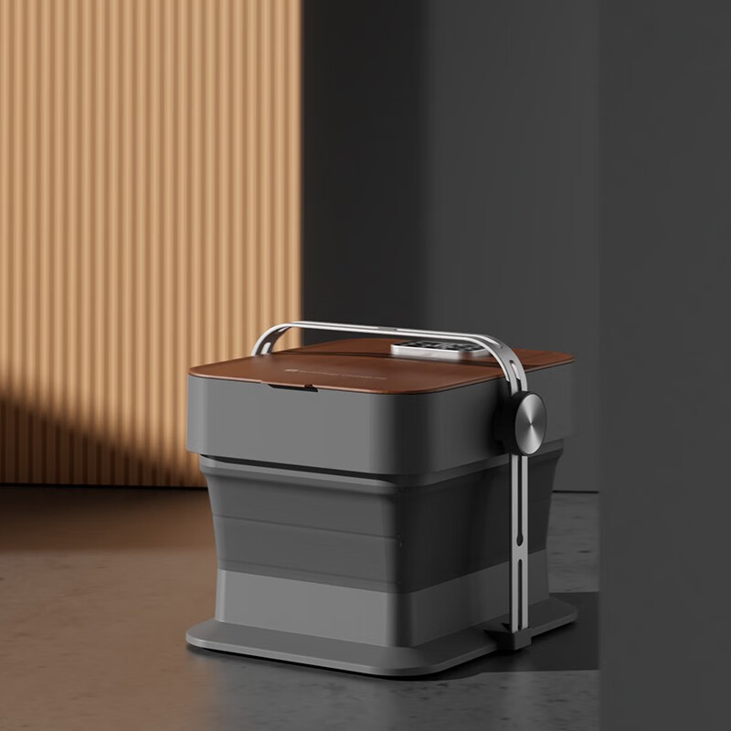 凯诗捷(KASJ)全自动按摩折叠泡脚桶洗脚桶加热足浴盆洗脚盆电动泡脚盆足浴桶送爸妈生日礼物K1 挚爱灰高清大图