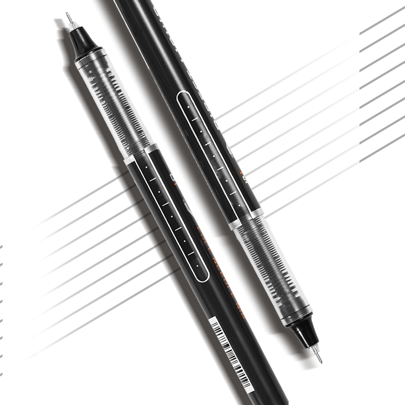 齐心 RP619 直液式走珠笔 全针管 0.5mm 12支/盒 黑