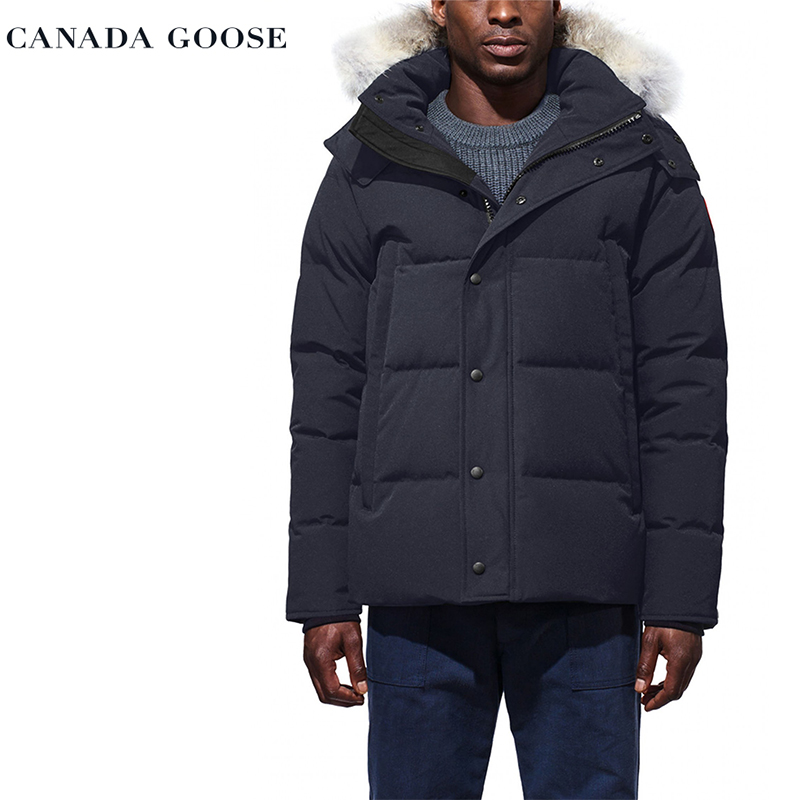 CANADA GOOSE 加拿大鹅 WYNDHAM系列 冬季男士短款连帽派克大衣羽绒服高清大图