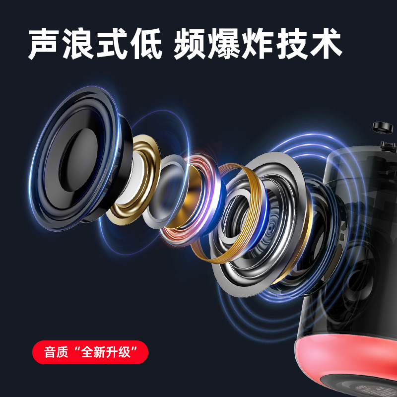 爱国者 T33蓝牙音响 户外便携骑行炫彩夜灯音箱 智能Ai语音 手机电脑车载低音炮高清大图