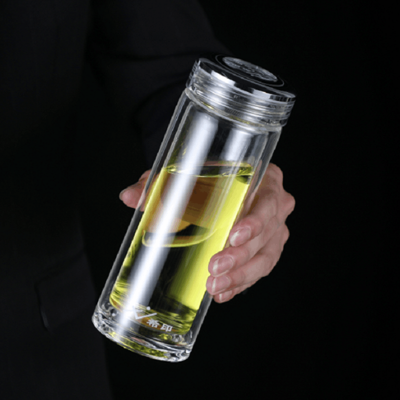 希印 XY-8803 双层高硼硅水晶玻璃杯 410ML图片