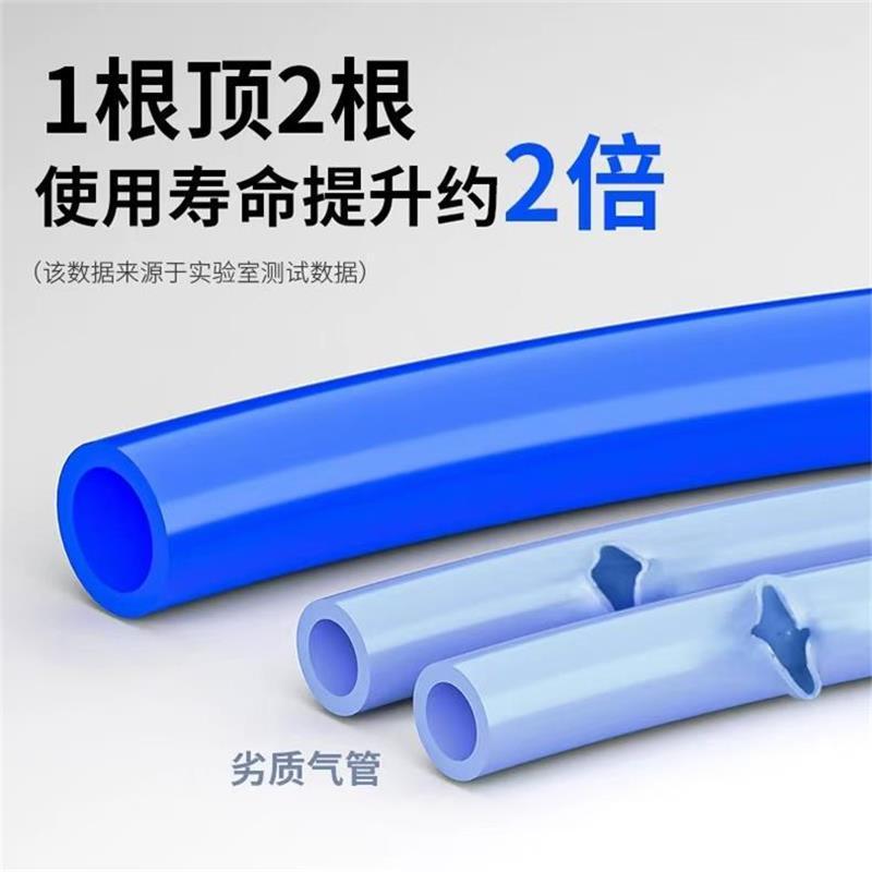 中锦科技 高压气管 PU弹簧软管 Φ6*4mm蓝色6米带接头 根
