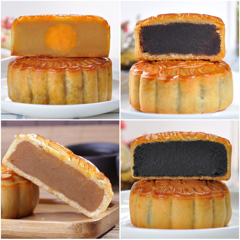 华美月饼 感恩月吉祥如意(金色)620g传统风采 新款广式中秋团圆月饼