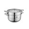 爱仕达(ASD) ZS28Q1TG 俊雅不锈钢三层加厚复底蒸锅 28CM 304不锈钢锅