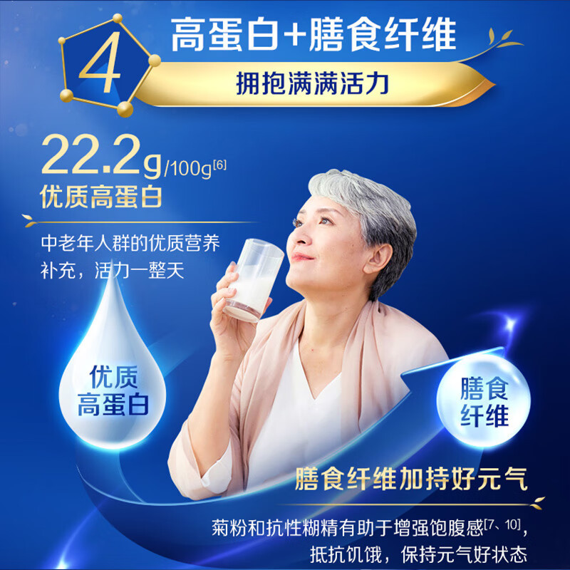 伊利欣活 纾糖膳底175g盒装 营养 送礼 中老年奶粉 低GI值 便携高清大图