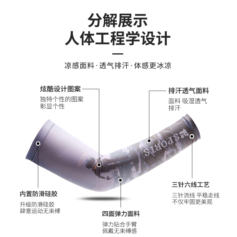 苏宁宜品&盛世伟圳 冰丝手套防晒冰袖面巾套装冰凉透气