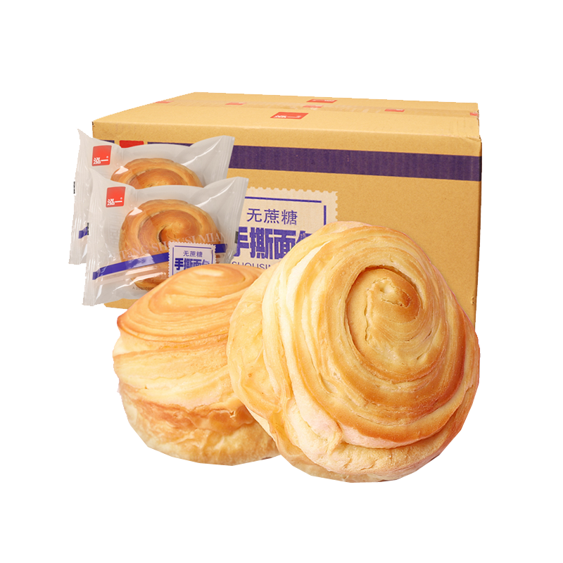 泓一手撕面包无蔗糖整箱4斤