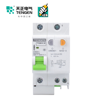 天正电气瑞彩系列TGBHLE-40 空气开关 1P+N C32A 30mA 335013800290 微型漏电保护断路器