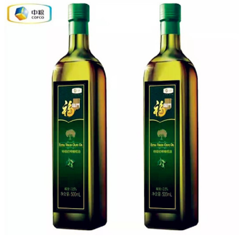 中粮福临门特级初榨橄榄油礼盒500ml*2瓶