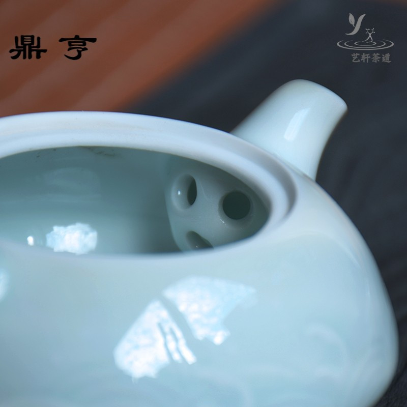 鼎亨景德镇影青茶壶陶瓷泡茶壶带过滤茶壶功夫茶具套装单壶冲茶器