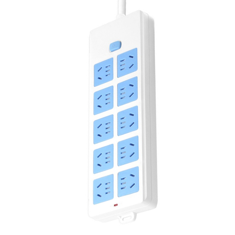 杰储 GS-207 5米10插 接线板 (计价单位:个) 蓝白色高清大图