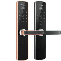 亚太天能(TENON)微信智能指纹锁锌合金家用指纹密码锁电子门锁E3红古铜(标准版)适配ios;Android