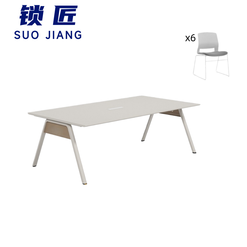 锁匠培训桌180cm+6椅套高清大图