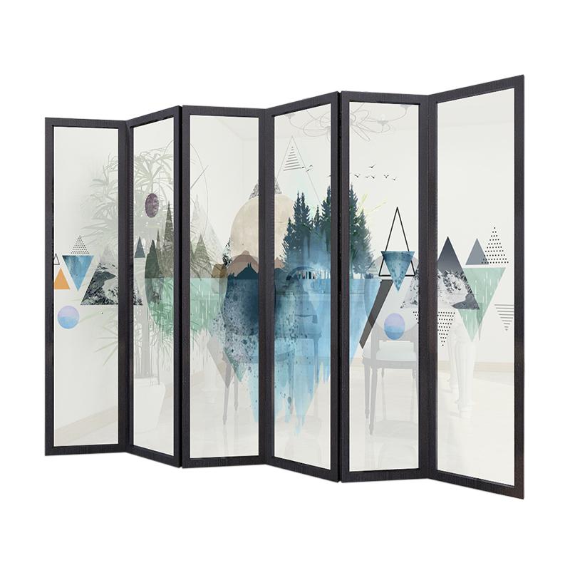 BONJEAN中式实木客厅屏风隔断墙折叠移动简约现公室遮挡卧室家用装饰高清大图