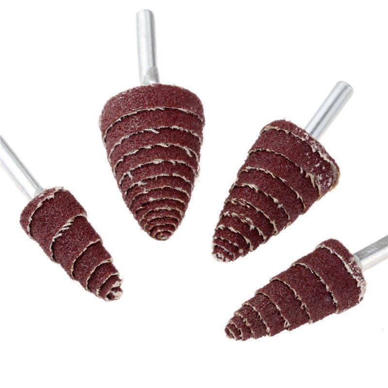 锥形磨头砂布打磨头带柄页轮砂布磨头砂纸打磨抛光木工木雕抛光轮