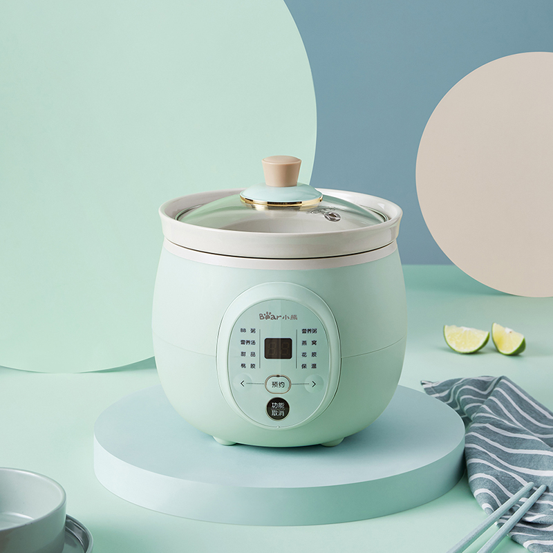 小熊(bear) 电炖锅 电炖盅 煲汤锅 燕窝炖盅 炖汤锅 煮粥锅 bb煲 2l小