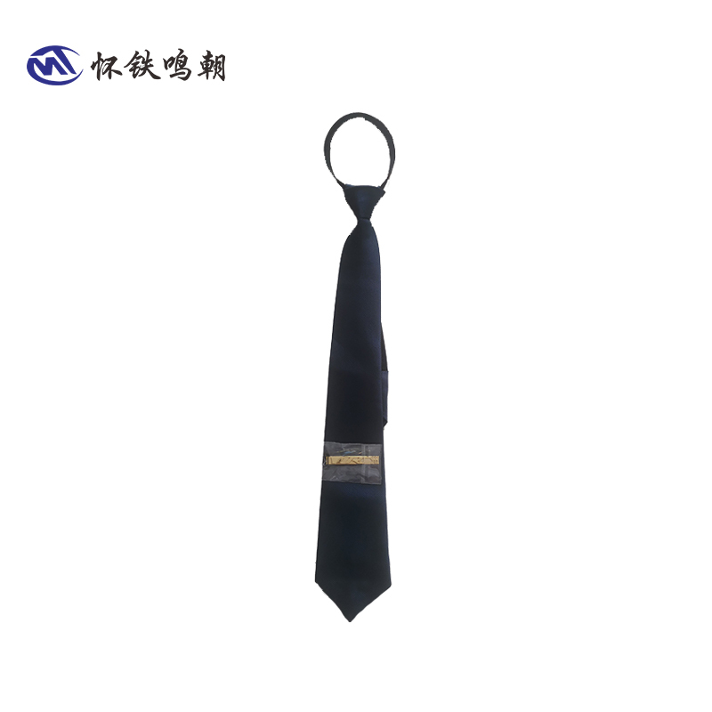 拉链领带免打结易拉得懒人男蓝色上班职业领带