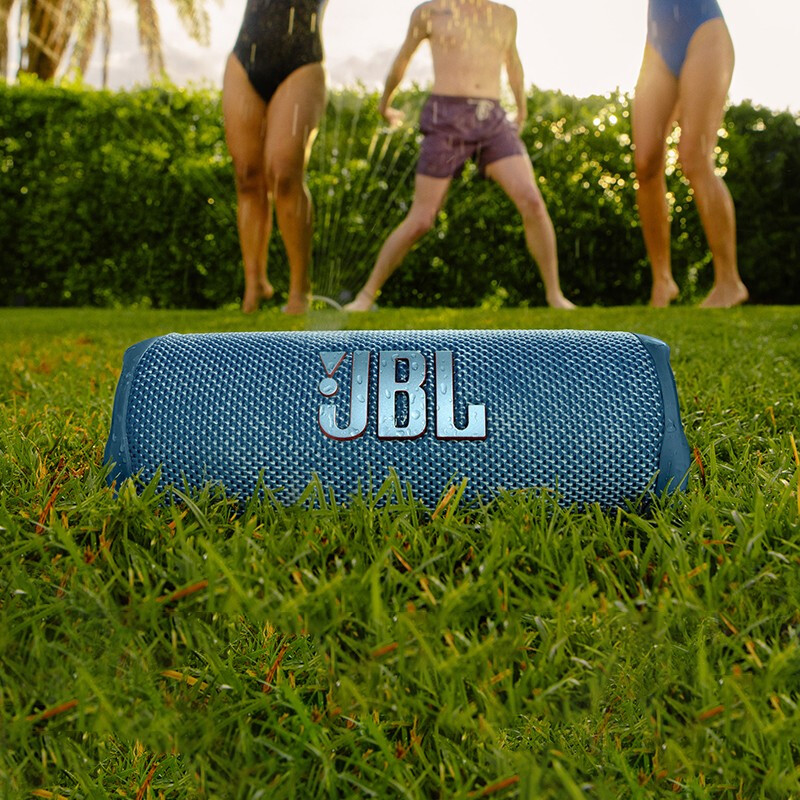JBL FLIP6 音乐万花筒六代 便携式蓝牙音箱 低音炮 防水防尘设计 多台串联 赛道扬声器 独立高音单元海蓝高清大图