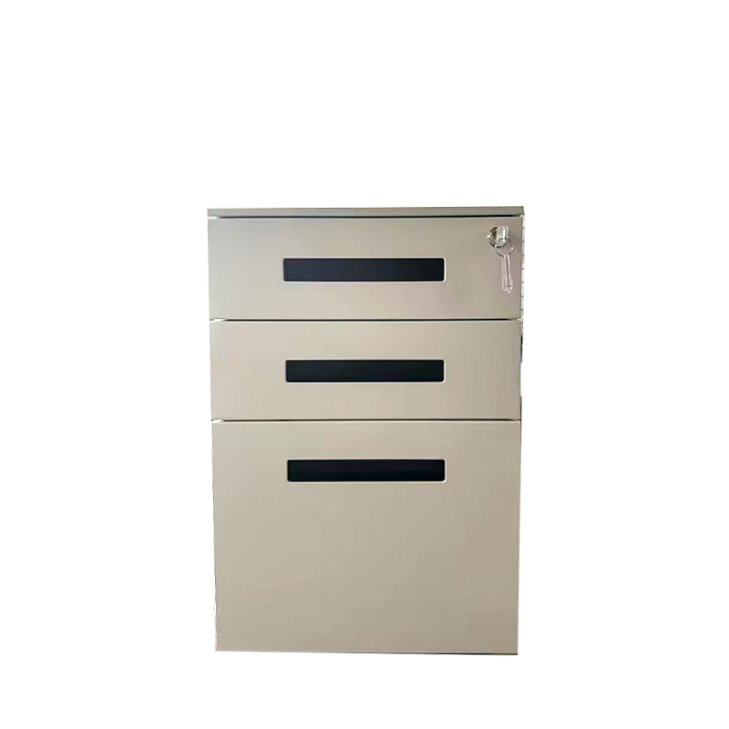 花城文件柜全钢制三抽活动柜 H600XW390XD500mm高清大图