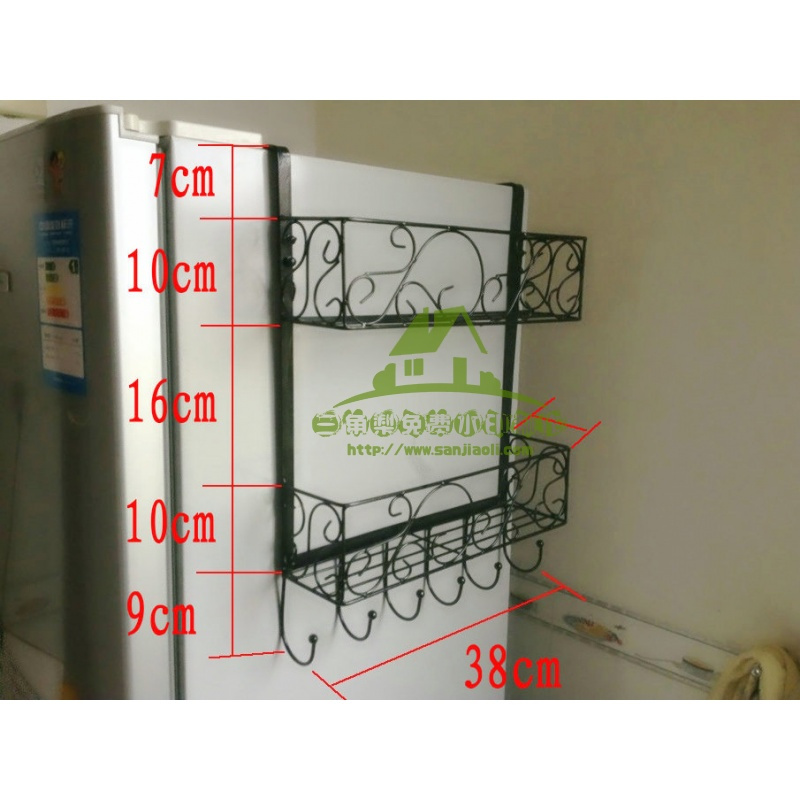 新款冰箱侧挂架 厨房味架 侧壁挂置物架保鲜膜架 架冰箱挂 冰箱挂架收纳箱收纳柜收纳盒储物箱