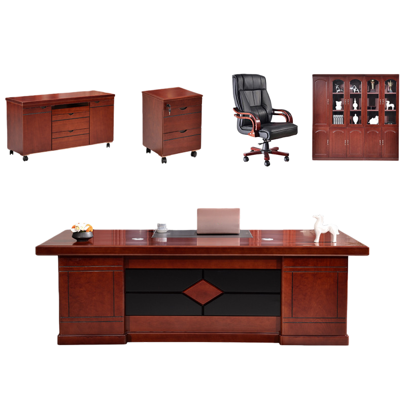 璎蕙 办公桌160cm+柜椅套高清大图