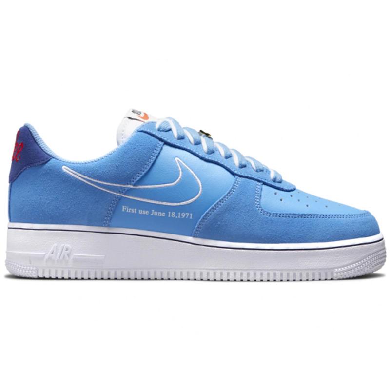 官方正品耐克nikeairforce1男士2022春季新款运动鞋天空蓝皮革鞋面