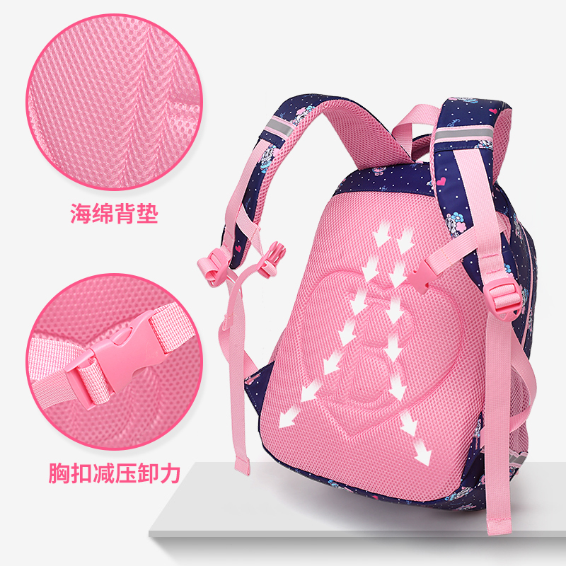 巴布豆小清新印花包儿童书包1513# 17786#小学1-6年级书包