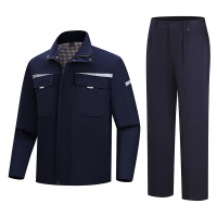 赞属 春秋长袖套装 LZJYT-1810藏蓝色M-4XL 套