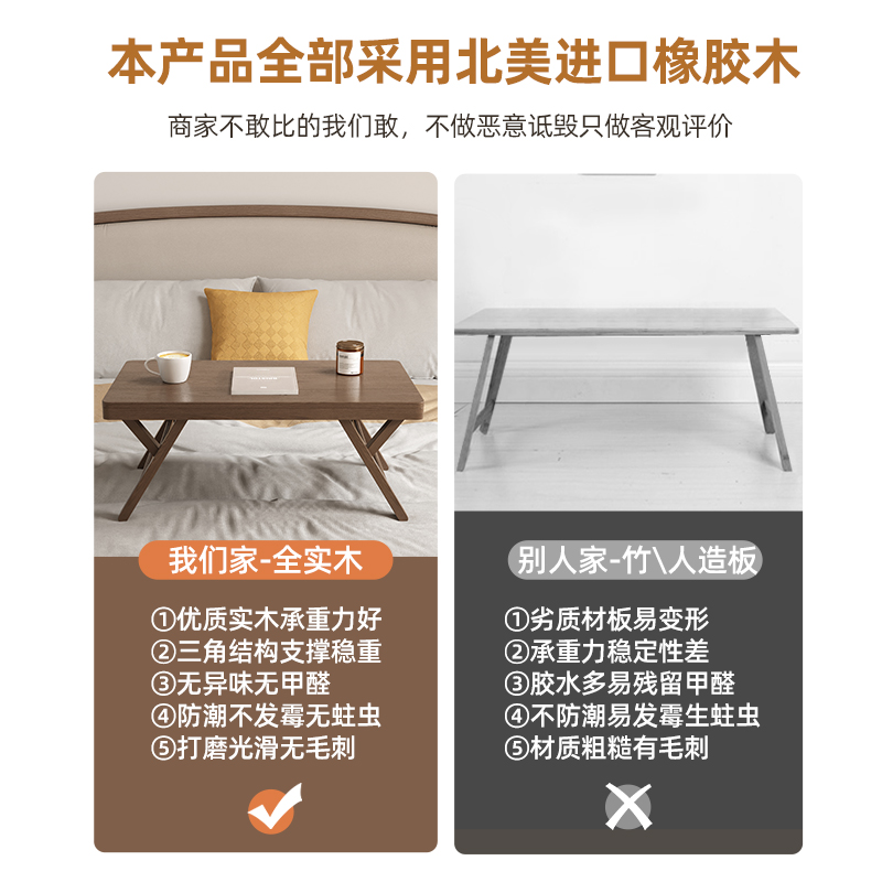 实木炕桌飘窗小桌子榻榻米床上矮桌学习桌茶几茶桌可折叠炕几高清大图