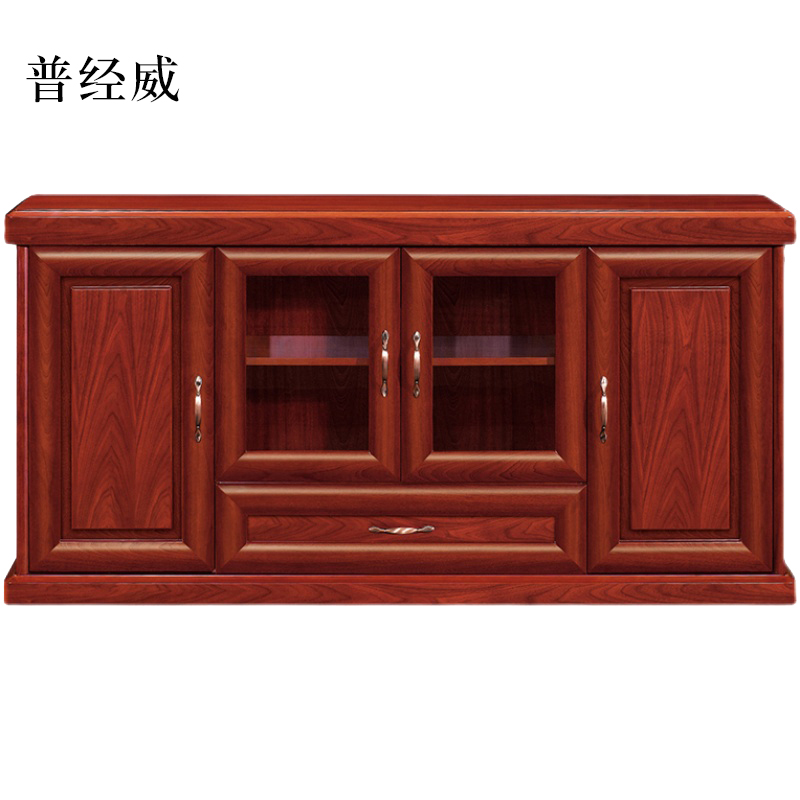 普经威胡桃色餐边柜简约茶水柜四门1600*400*800