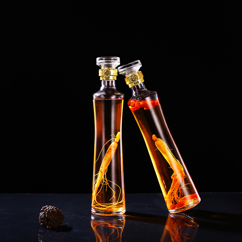 酒瓶空瓶玻璃高档白酒人参一斤装创意泡药1斤家用密封定制酒杨梅