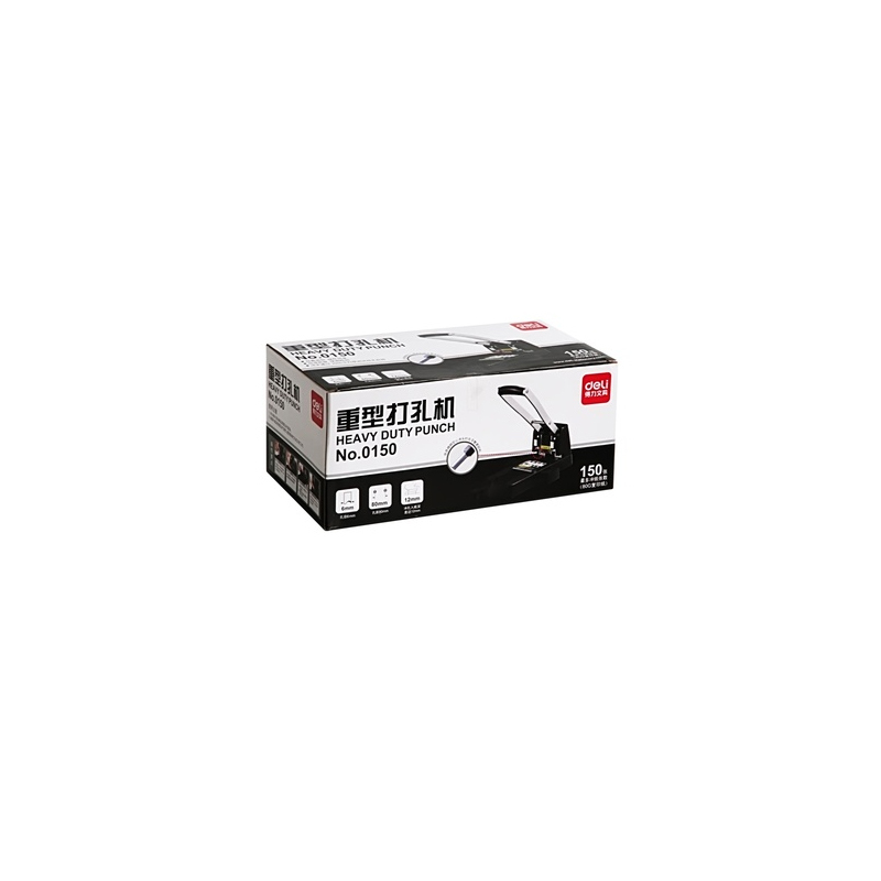 得力(deli)0150重型两孔打孔机 黑色 厚层省力打孔器 打洞机 打洞器 厚层打孔机 文件打孔器 装订机 装订用品