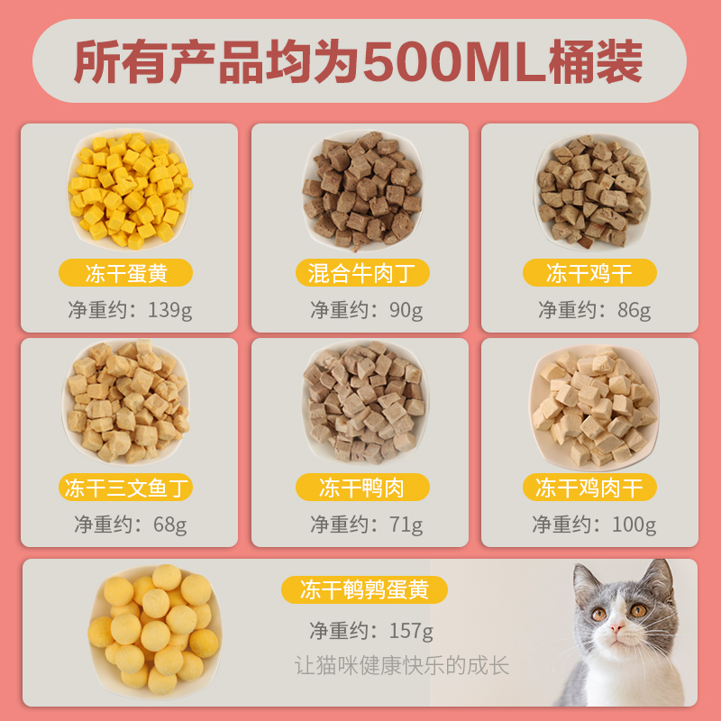 冻干鹌鹑宠物猫咪零食增肥发腮补钙猫零食鹌鹑蛋冻干粮肉干肉猫粮