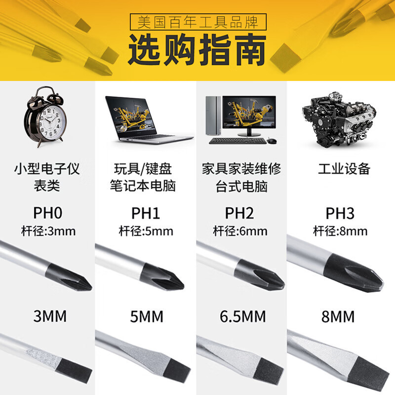 史丹利 STMT67552-8-23 5mm*100mm 强力型十字螺丝批螺丝刀