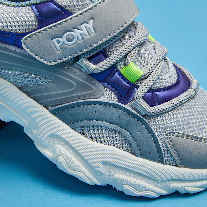 ponykids休闲系列灰色运动鞋中大童男童234k1md59gr