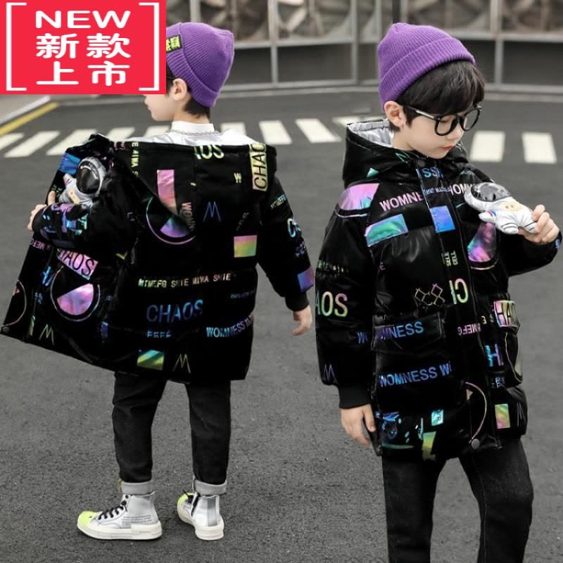 可莉允童装男童棉衣冬装2022新款儿童羽绒棉服袄中长款加厚中大童韩版潮图片