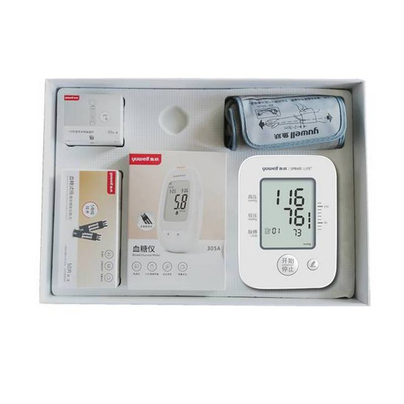 鱼跃健康大礼盒(YE620F血压计+305A血糖仪)