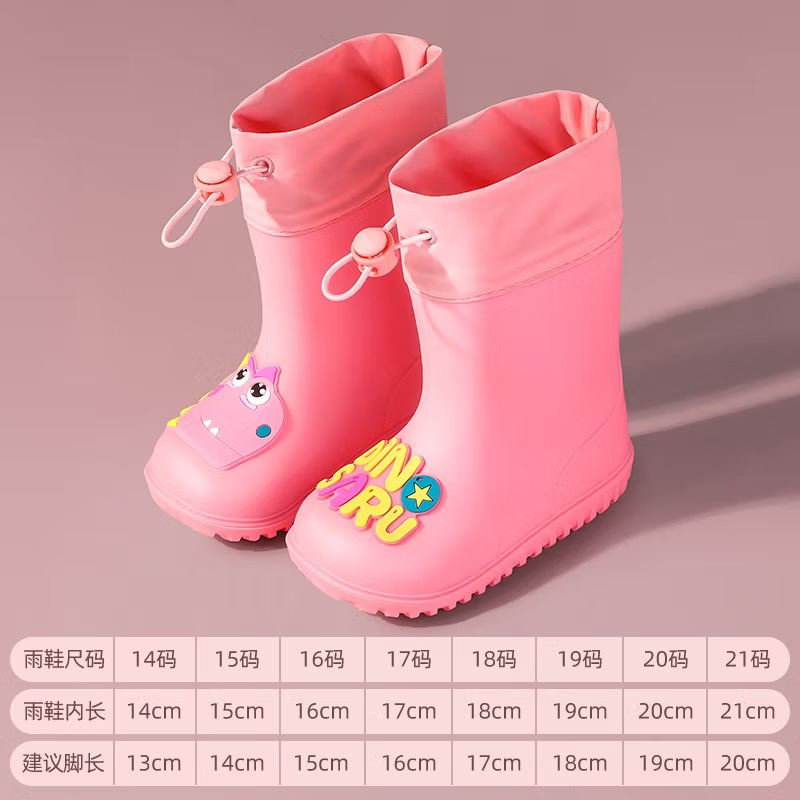 甜甜仔儿童雨鞋男童宝宝防滑雨靴女童学生小童幼儿水鞋防水小孩女款胶鞋高清大图