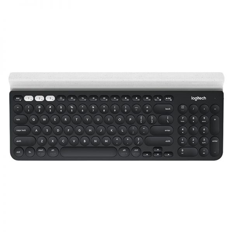 罗技(Logitech)K780 多设备 无线蓝牙键盘 蓝牙 优联USB 使用2节AAA电池 黑色