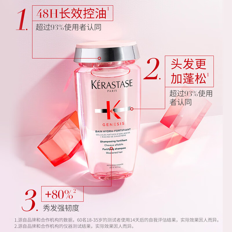 卡诗(KERASTASE)赋源芯丝沁透元气姜洗发水粉瓶生姜洗发露丰盈蓬松柔顺清洁控油护发防断发250ml