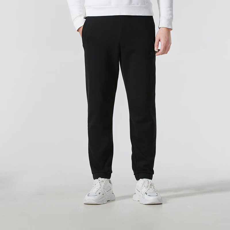 阿迪达斯(adidas)男裤休闲裤新款时尚舒适透气健身跑步训练宽松户外长裤JE6430 ZP JL7602/黑色 M