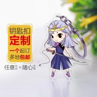 定制 透明亚克力钥匙扣挂件创意DIY双面 单面单层 尺寸约5*5cm(图片仅供参考200个起订)(一个装)