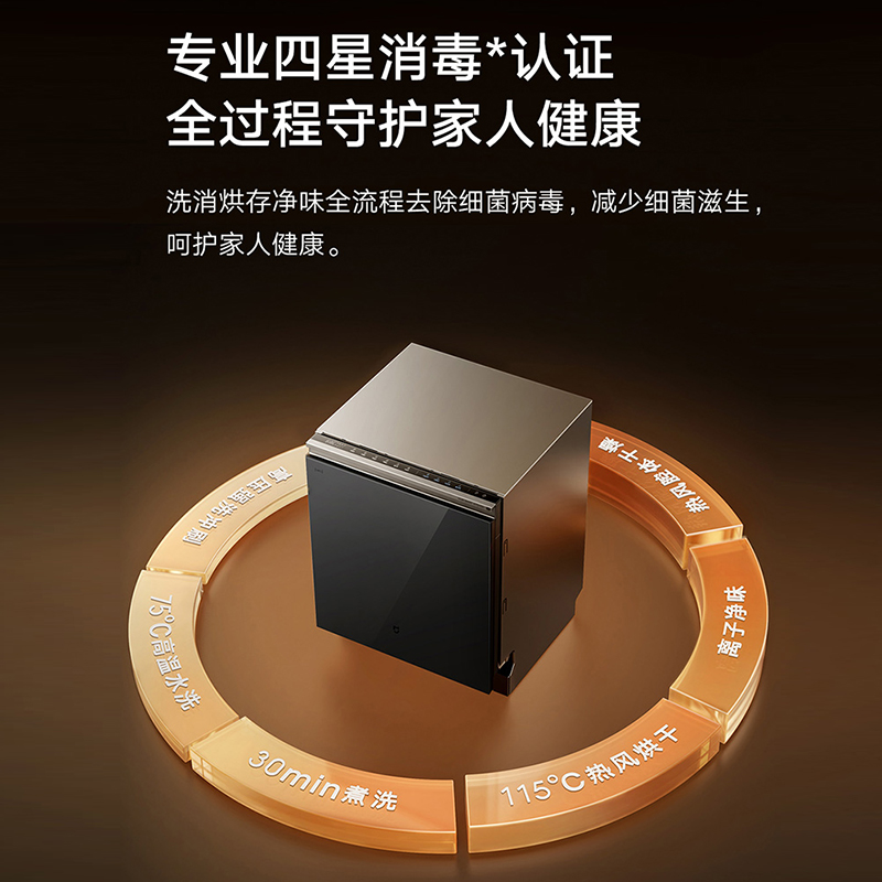 小米(MI)米家智能嵌入式洗碗机16套 P2嵌入式家用全自动烘干洗消一体智能自清洁智能变频一级能效QMDW1603M高清大图