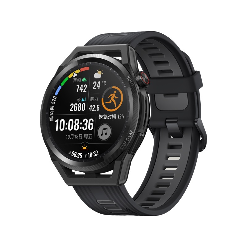 华为/HUAWEI WATCH GT Runner 星夜跑者 黑色硅胶表带 智能手表 专业跑表 运动手表 两周长续航 蓝牙通话 血氧检测 AI专业跑步教练 高精度动态心率